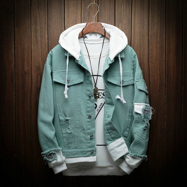 2019 man cowboy clothes autumn new hooded denim jacket men fashion fake two pieces of streetwear bomber jacket and coat lm-68, Black;brown
2019 man cowboy clothes autumn new hooded denim jacket men fashion fake two pieces of streetwear bomber jacket and coat lm-68, Black;brown