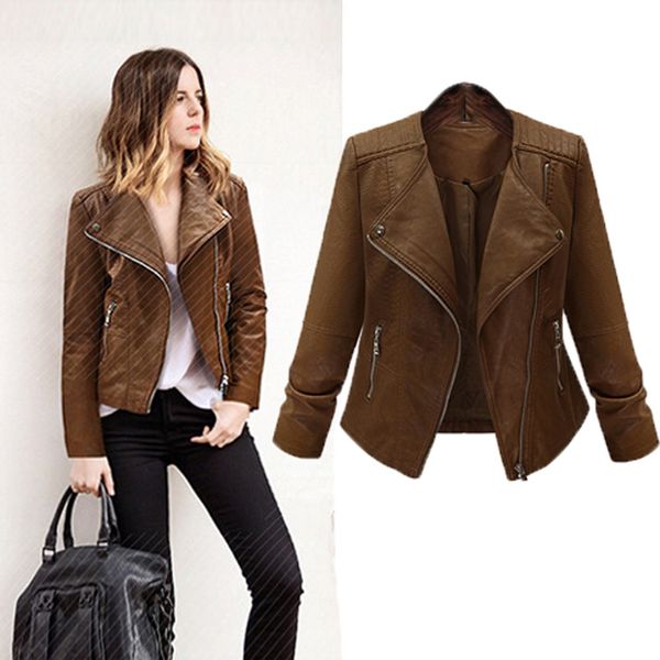 plus size xl-5xl winter coats and jackets women zipper streetwear vintage slim women leather motorcycle jacket coat moto clothes, Black;brown
plus size xl-5xl winter coats and jackets women zipper streetwear vintage slim women leather motorcycle jacket coat moto clothes, Black;brown