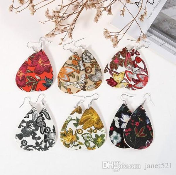 teardrop leather earrings petal drop earrings floral printing dangle earrings for girls/ladies, Silver
teardrop leather earrings petal drop earrings floral printing dangle earrings for girls/ladies, Silver