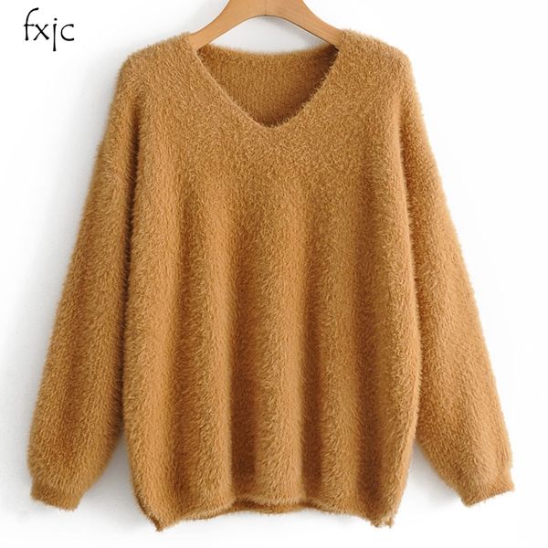 autumn and winter warm women's imitation velvet pullover sweater female thick v-neck loose lazy sweater, White;black
autumn and winter warm women's imitation velvet pullover sweater female thick v-neck loose lazy sweater, White;black