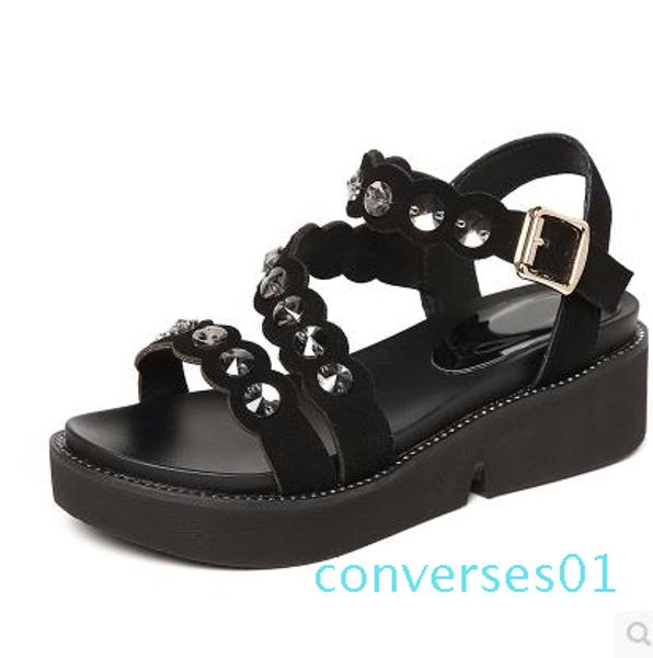 the diamond thick bottom female sandals new summer peep-toe fashion sandals prevent slippery outside wear female co1, Black
the diamond thick bottom female sandals new summer peep-toe fashion sandals prevent slippery outside wear female co1, Black