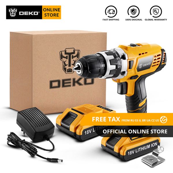 original deko gcd18du2 18v cordless drill electric screwdriver lithium-ion mini power driver variable speed led 2 battery
original deko gcd18du2 18v cordless drill electric screwdriver lithium-ion mini power driver variable speed led 2 battery