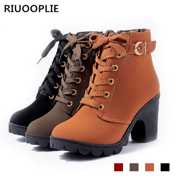 riuooplie 1 pair plus size ankle boots women platform high heels buckle shoes thick heel short boot ladies casual footwear, Black
riuooplie 1 pair plus size ankle boots women platform high heels buckle shoes thick heel short boot ladies casual footwear, Black