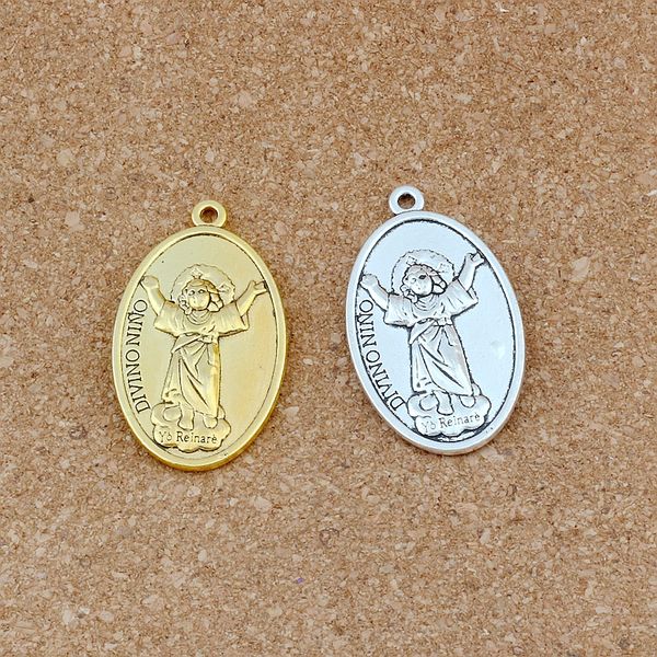 30pcs/lots our lady of guadalupe divino nino yo reinare charm beads 26x44mm antique silver /gold pendant a-552, Bronze;silver
30pcs/lots our lady of guadalupe divino nino yo reinare charm beads 26x44mm antique silver /gold pendant a-552, Bronze;silver