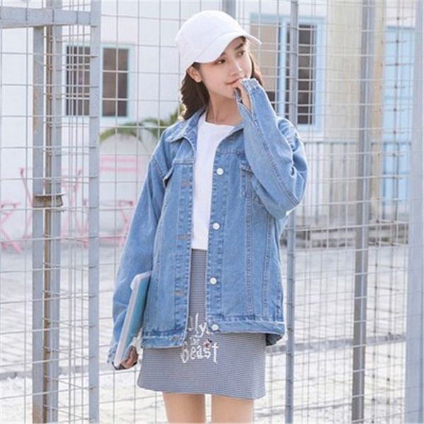 new spring autumn plus size women denim jacket 2019 bf style jeans coats women loose bomber jacket harajuku outwear yh311, Black;brown
new spring autumn plus size women denim jacket 2019 bf style jeans coats women loose bomber jacket harajuku outwear yh311, Black;brown
