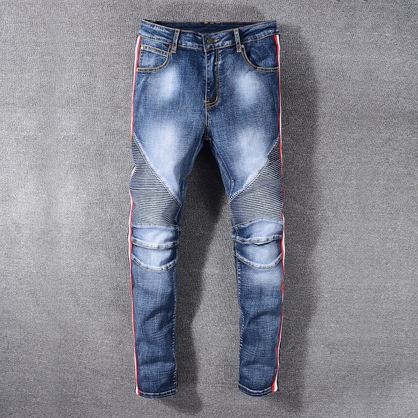 2020 selling men's jeans amiri black high street style printed patch slim feet denim trousers 01, Blue
2020 selling men's jeans amiri black high street style printed patch slim feet denim trousers 01, Blue