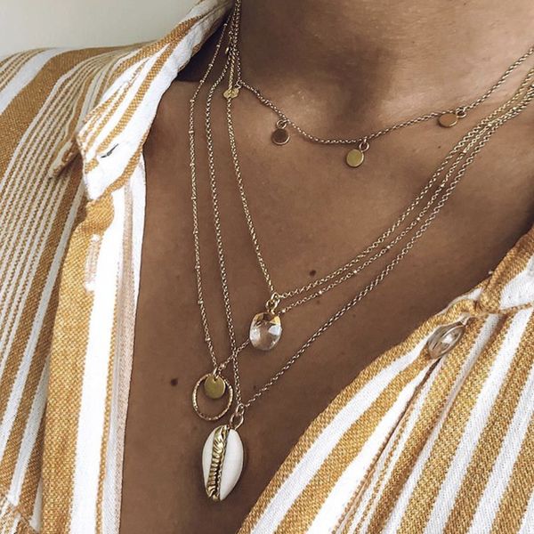 female necklace vintage shell round pink crystal round multilayer gold necklace set beautiful women party jewelry accessories, Silver
female necklace vintage shell round pink crystal round multilayer gold necklace set beautiful women party jewelry accessories, Silver