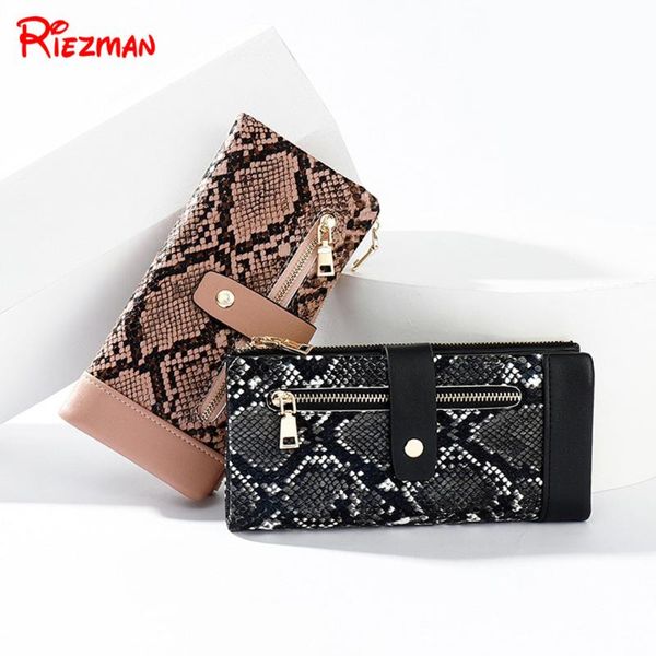 riezman 2019 new women's hand wallets fashion snake buckle multi card large capacity zipper long wallet women's purses, Red;black
riezman 2019 new women's hand wallets fashion snake buckle multi card large capacity zipper long wallet women's purses, Red;black
