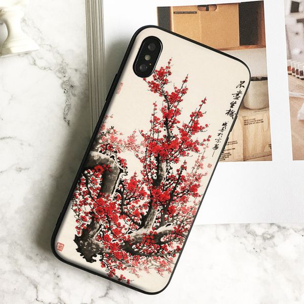 coque luxury plum flower painting phone case for iphone 11 pro xs max xr 8 7 6s plus 5 se case soft black tpu silicone cover.
coque luxury plum flower painting phone case for iphone 11 pro xs max xr 8 7 6s plus 5 se case soft black tpu silicone cover.