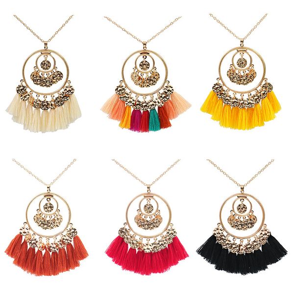 women bohemia vintage tassel necklace creative big circle pendant necklace fashion sweater dress necklace jewelry multicolor, Silver
women bohemia vintage tassel necklace creative big circle pendant necklace fashion sweater dress necklace jewelry multicolor, Silver