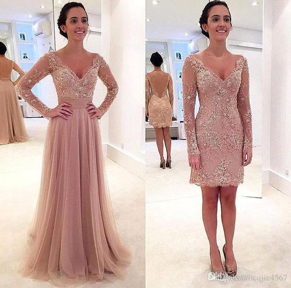 2019 new arrival elegant a line evening dresses two pieces v neck sweep train long sleeves formal evening party gowns custom made, Black;red
2019 new arrival elegant a line evening dresses two pieces v neck sweep train long sleeves formal evening party gowns custom made, Black;red