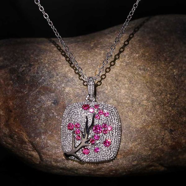 trendy elegant temperament pendant necklace for women fashion crystal flower plum tree branch blossom charm necklace chain, Silver
trendy elegant temperament pendant necklace for women fashion crystal flower plum tree branch blossom charm necklace chain, Silver