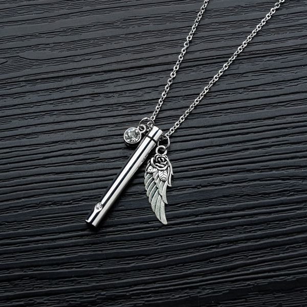 fashion love jewelry simple cylindrical pet urn box pendant rose gold stainless steel perfume bottle necklace holiday gift, Silver
fashion love jewelry simple cylindrical pet urn box pendant rose gold stainless steel perfume bottle necklace holiday gift, Silver