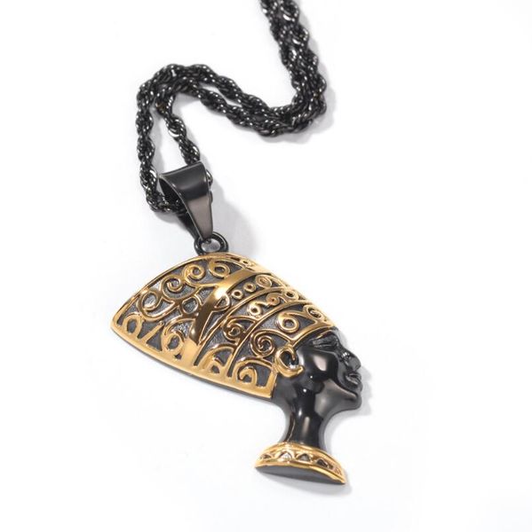 black cleopatra pendant stainless steel necklace popular retro hip hop ornament for students and men ing, Silver
black cleopatra pendant stainless steel necklace popular retro hip hop ornament for students and men ing, Silver