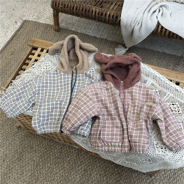 korea style girls boys plaid hooded coat winter fashion baby jacket kids clothes 1-6 years, Blue;gray
korea style girls boys plaid hooded coat winter fashion baby jacket kids clothes 1-6 years, Blue;gray