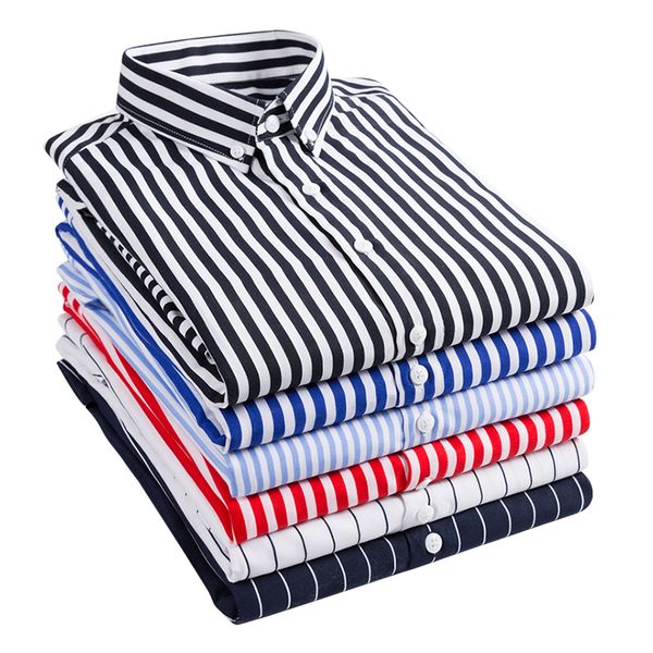 oxford stripe men casual long sleeved slim fit shirt soft comfortable spring autumn male social dress shirt collar button design, White;black
oxford stripe men casual long sleeved slim fit shirt soft comfortable spring autumn male social dress shirt collar button design, White;black