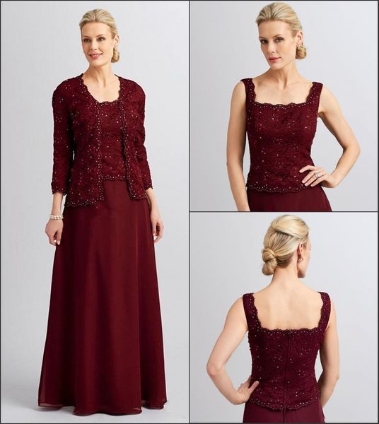 plus size burgundy elegant mother of the bride dresses with lace jacket suits beaded off shoulder zipper back evening gowns, Black;red
plus size burgundy elegant mother of the bride dresses with lace jacket suits beaded off shoulder zipper back evening gowns, Black;red