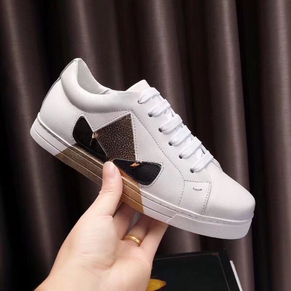 white leather low-casual shoes women's men's fashion brand casual shoes white leather belt case size 35-44, Black
white leather low-casual shoes women's men's fashion brand casual shoes white leather belt case size 35-44, Black
