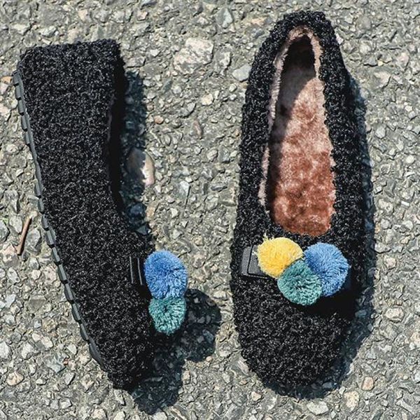 woman bow pompom wool flats winter fur slip on women warm plush flat shoes comfortable loafers moccasins womens woolings boots, Black
woman bow pompom wool flats winter fur slip on women warm plush flat shoes comfortable loafers moccasins womens woolings boots, Black