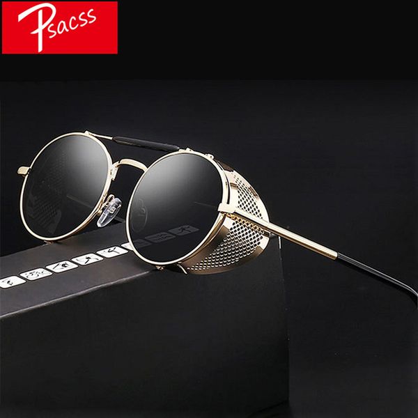 psacss new round steampunk sunglasses women men metal frame vintage brand women's retro sun glasses uv400, White;black
psacss new round steampunk sunglasses women men metal frame vintage brand women's retro sun glasses uv400, White;black
