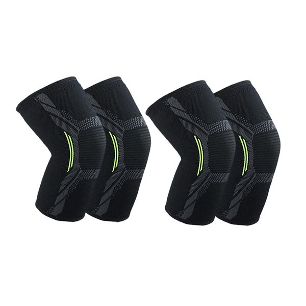 2 pcs breathable basketball football sports kneepad high elastic volleyball knee pads brace training knee support protect, s & m, Black;gray
2 pcs breathable basketball football sports kneepad high elastic volleyball knee pads brace training knee support protect, s & m, Black;gray