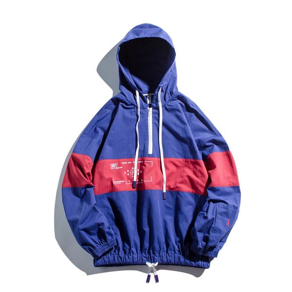 block patchwork pullover hoodie men jacket coat half zipper hooded jackets spring autumn fashion casual streetwear clothes, Black;brown
block patchwork pullover hoodie men jacket coat half zipper hooded jackets spring autumn fashion casual streetwear clothes, Black;brown