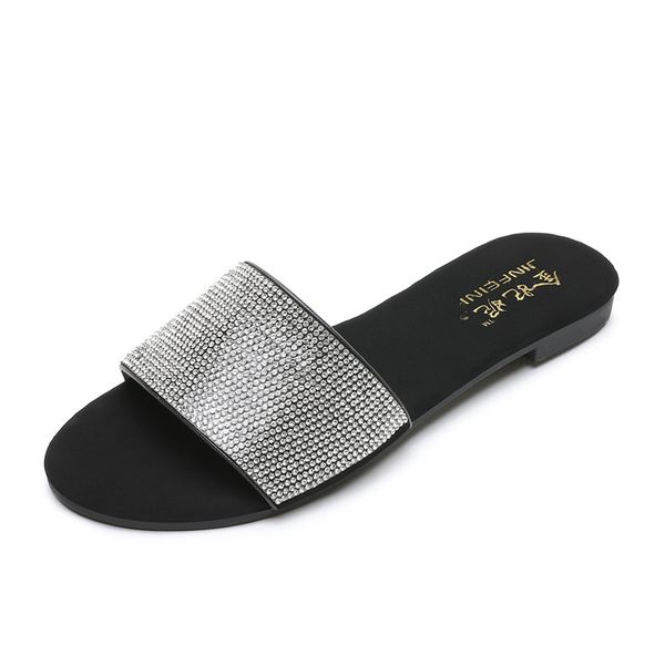 2020 summer new women crystal concise slippers female fashion big size slides slippers ladies soft casual beach, Black
2020 summer new women crystal concise slippers female fashion big size slides slippers ladies soft casual beach, Black