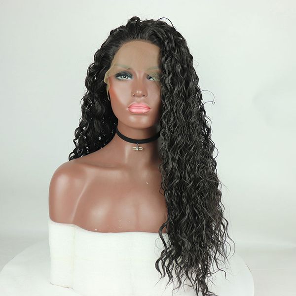2020 black 13*3 synthetic lace front curly long wig, no glue, heat resistant fiber, suitable for black women daily wigs
2020 black 13*3 synthetic lace front curly long wig, no glue, heat resistant fiber, suitable for black women daily wigs
