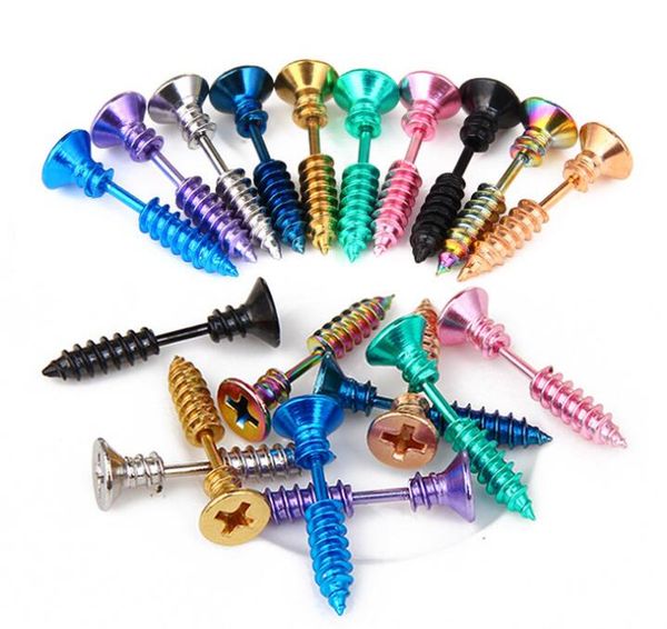 punk men & women stud earring anti allergic stainless steel body piercing fashion whole screw stud earrings funny jewelry, Golden;silver
punk men & women stud earring anti allergic stainless steel body piercing fashion whole screw stud earrings funny jewelry, Golden;silver