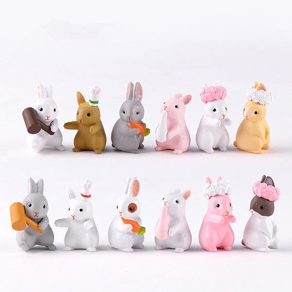 12pcs/lot garden decoration cute bunny rabbit miniature figurine fairy mini animal figurine diy home decor
12pcs/lot garden decoration cute bunny rabbit miniature figurine fairy mini animal figurine diy home decor