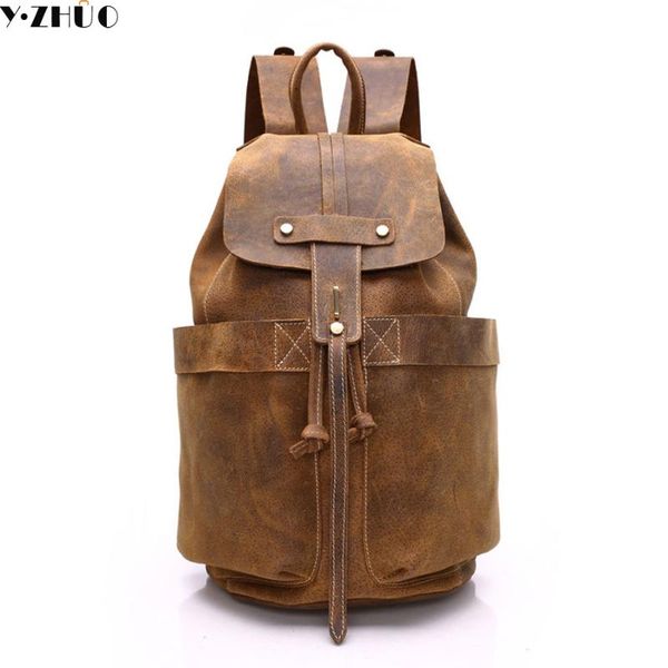 y.zhuo cow leather man backpack 100% genuine leather man bag men shoulder duffel bag school men travel laptop
y.zhuo cow leather man backpack 100% genuine leather man bag men shoulder duffel bag school men travel laptop