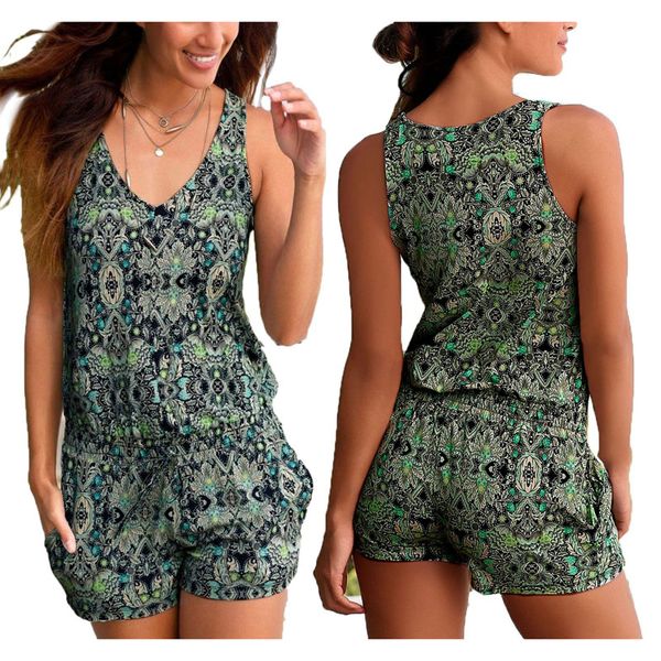 sleeveless jumpsuit women short romper summer floral shorts bodysuit beach playsuit coveralls female frock, Black;white
sleeveless jumpsuit women short romper summer floral shorts bodysuit beach playsuit coveralls female frock, Black;white