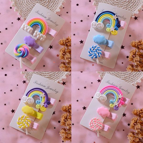 3pcs/set rainbow lollipop cute cloud hair clips bobby pin cartoon hairpins girl children korean sweet hair accessories, Slivery;white
3pcs/set rainbow lollipop cute cloud hair clips bobby pin cartoon hairpins girl children korean sweet hair accessories, Slivery;white