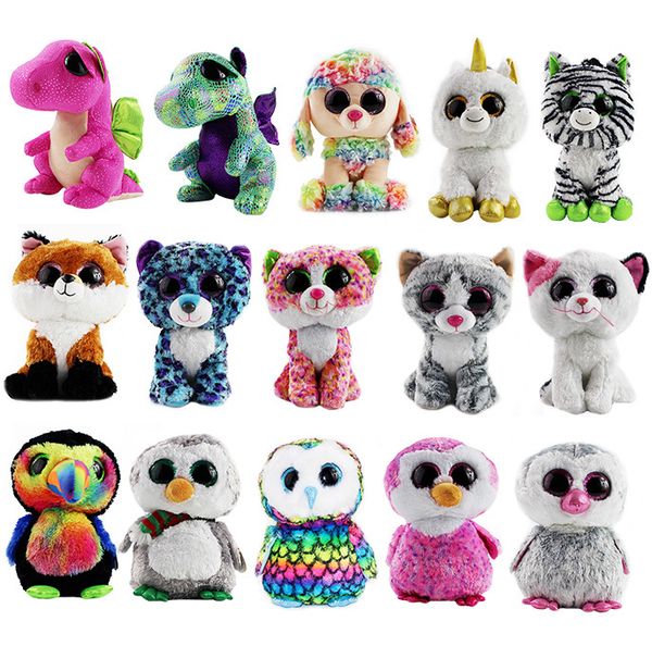 22-25cm big eyes dog fox owl penguin white unicorn zebra colorful cat plush toys cute animal doll christmas gifts for children y200703
22-25cm big eyes dog fox owl penguin white unicorn zebra colorful cat plush toys cute animal doll christmas gifts for children y200703