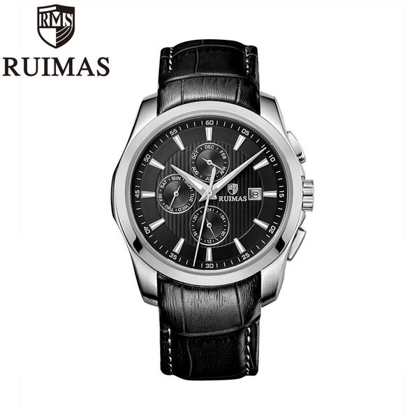 ruimas men watches automatic mechanical watch sport clock leather casual business retro wristwatch relojes hombre, Slivery;brown
ruimas men watches automatic mechanical watch sport clock leather casual business retro wristwatch relojes hombre, Slivery;brown