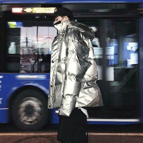 winter warm parkas men shiny hooded coat thicken warm parkas cotton-padded jacket long sleeve zipper, Black
winter warm parkas men shiny hooded coat thicken warm parkas cotton-padded jacket long sleeve zipper, Black