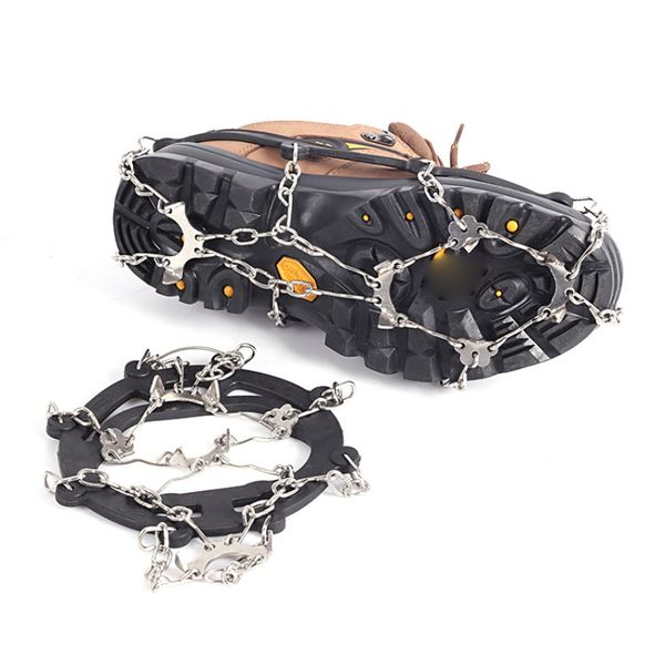 1 pair 10 teeth claws crampons non-slip shoes cover stainless steel chain overshoes traction cleats grippers ski hiking climb
1 pair 10 teeth claws crampons non-slip shoes cover stainless steel chain overshoes traction cleats grippers ski hiking climb