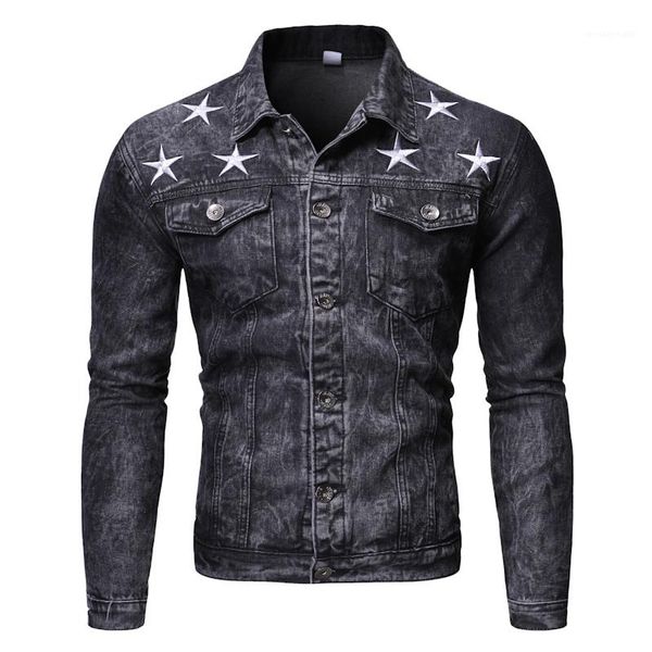 designer jackets denim jackets washed street style cool loose long sleeved lapel neck fashion mens jackets stars embroidery mens, Black;brown
designer jackets denim jackets washed street style cool loose long sleeved lapel neck fashion mens jackets stars embroidery mens, Black;brown