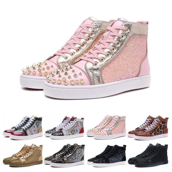spikes high red bottom pik pik studded sneakers shoes women men luxury designer flat casual red sole autumn winter casual, Black
spikes high red bottom pik pik studded sneakers shoes women men luxury designer flat casual red sole autumn winter casual, Black
