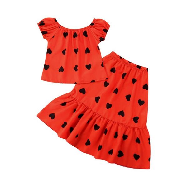 citgeesummer 1-6y kid baby girls clothes sets heart print ruffles sleeve t shirts +a-line skirts, White
citgeesummer 1-6y kid baby girls clothes sets heart print ruffles sleeve t shirts +a-line skirts, White