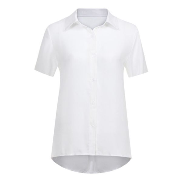 womens chiffon solid office ladies plain short sleeve blouse hite shirtcamisas mujerchemise femmeblusas femininas, White
womens chiffon solid office ladies plain short sleeve blouse hite shirtcamisas mujerchemise femmeblusas femininas, White