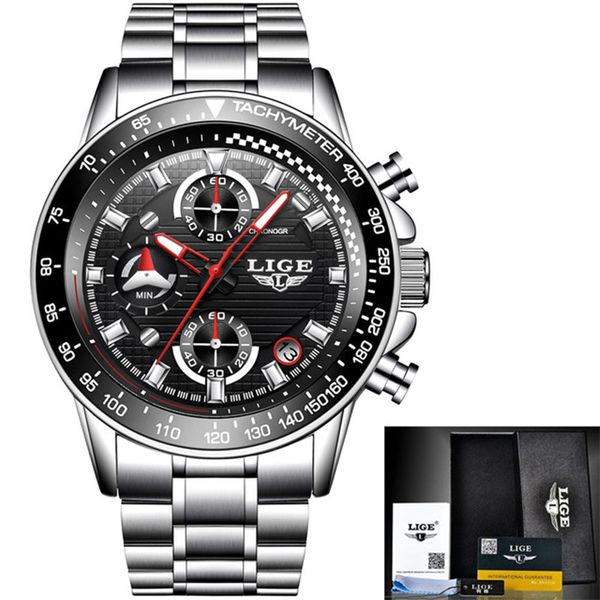 lige brand quartz luxury date dial business style men's watch stainless steel strap waterproof chronograph relogio masculino, Slivery;brown
lige brand quartz luxury date dial business style men's watch stainless steel strap waterproof chronograph relogio masculino, Slivery;brown