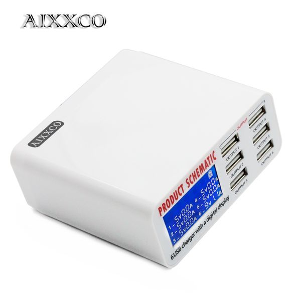 aixxco 6a with lcd digital display 6 port usb charger fast smart charging station for smart phone tablet pc
aixxco 6a with lcd digital display 6 port usb charger fast smart charging station for smart phone tablet pc