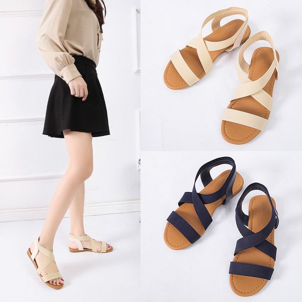 women's sandals europe and america flat gladiator sandals fish mouth elastic band cross large size women's, Black
women's sandals europe and america flat gladiator sandals fish mouth elastic band cross large size women's, Black