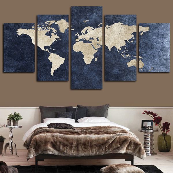 5 panels canvas wall art abstract blue world map picture print on canvas oil painting modern giclee artwork wall decor
5 panels canvas wall art abstract blue world map picture print on canvas oil painting modern giclee artwork wall decor