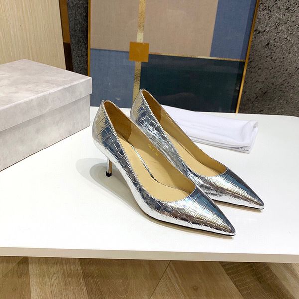 new female designer high heels 6.5-8.5cm dress shoes crocodile leather size 35-39 silver, Black
new female designer high heels 6.5-8.5cm dress shoes crocodile leather size 35-39 silver, Black