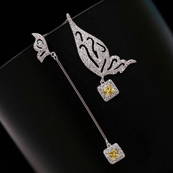 new silver asymmetric butterfly wings cz drop earrings for women white pink&yellow cubic zircon dangle earrings wedding jewelry
new silver asymmetric butterfly wings cz drop earrings for women white pink&yellow cubic zircon dangle earrings wedding jewelry