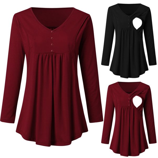 Fashion 2019 Breastfeeding Blouse Autumn and winter Women Pregnant Nursing Maternity V-Neck Long Sleeve Solid Ruffles Blouse Top
Fashion 2019 Breastfeeding Blouse Autumn and winter Women Pregnant Nursing Maternity V-Neck Long Sleeve Solid Ruffles Blouse Top