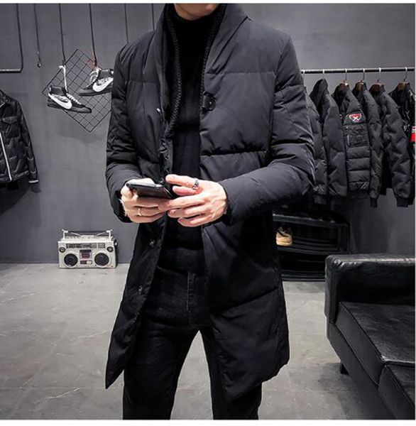 men's korean version of boutique special personality fashion embroidery winter long baseball collar cotton jacket and down jacket / m-5, Black
men's korean version of boutique special personality fashion embroidery winter long baseball collar cotton jacket and down jacket / m-5, Black