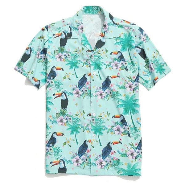 vogue men summer fashion нагрудные птица листьев печати с коротким рукавом гавайская рубашка top блузка, White;black
vogue men summer fashion нагрудные птица листьев печати с коротким рукавом гавайская рубашка top блузка, White;black